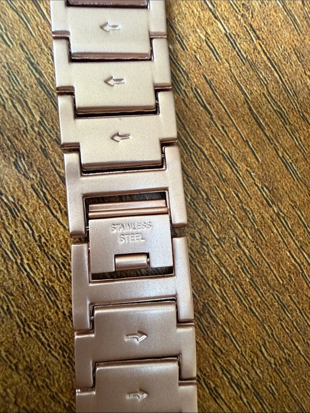 Apple Rose Gold Metal Link Watch Band with Tool & Extra Pins